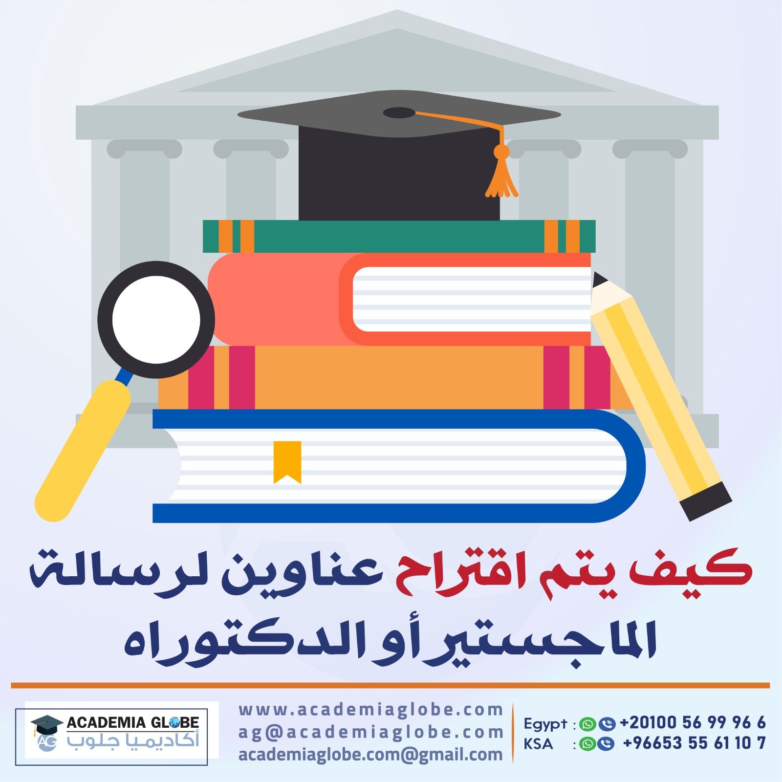 كيف يتم اقتراح عناوين لرسالة الماجستير أو الدكتوراه